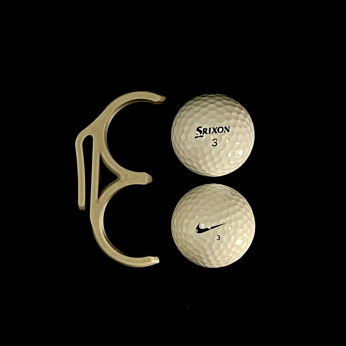 On Demand - Golf Ball Belt Clip - Top View with Balls - Exploded